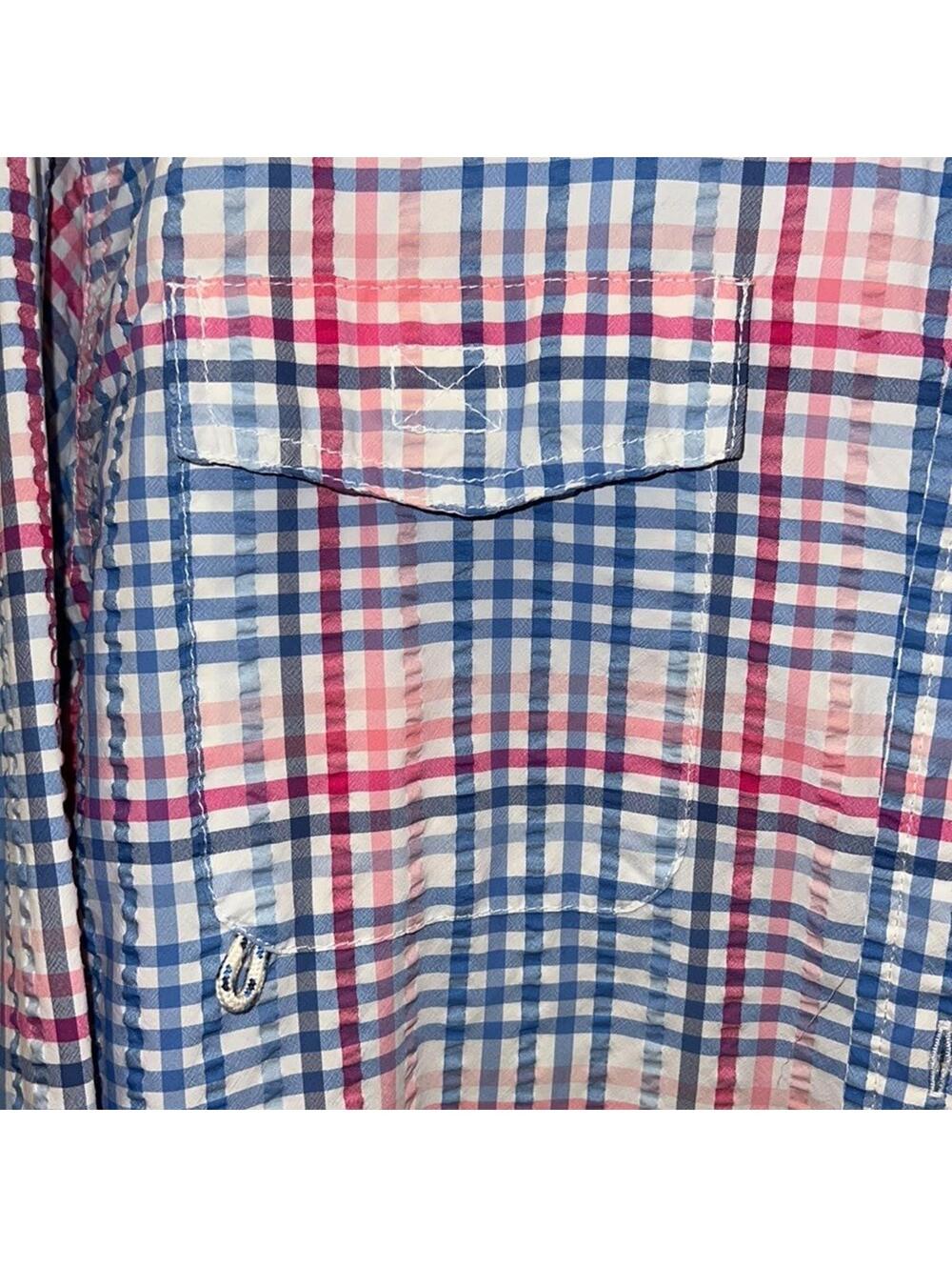 Vineyard Vines seersucker harbor shirt w vented back L - Picture 3 of 12